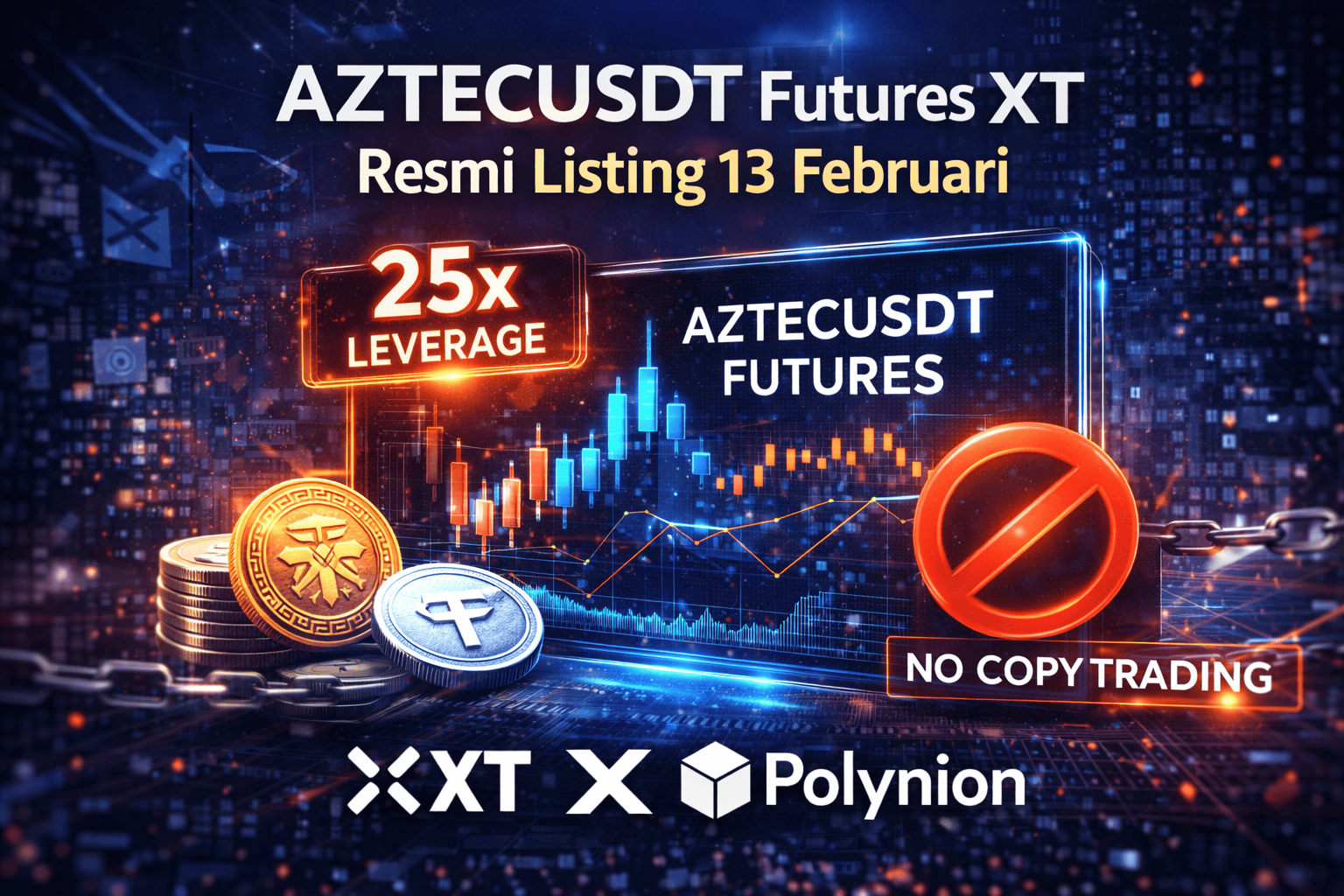 AZTECUSDT Futures XT Resmi Listing 13 Februari