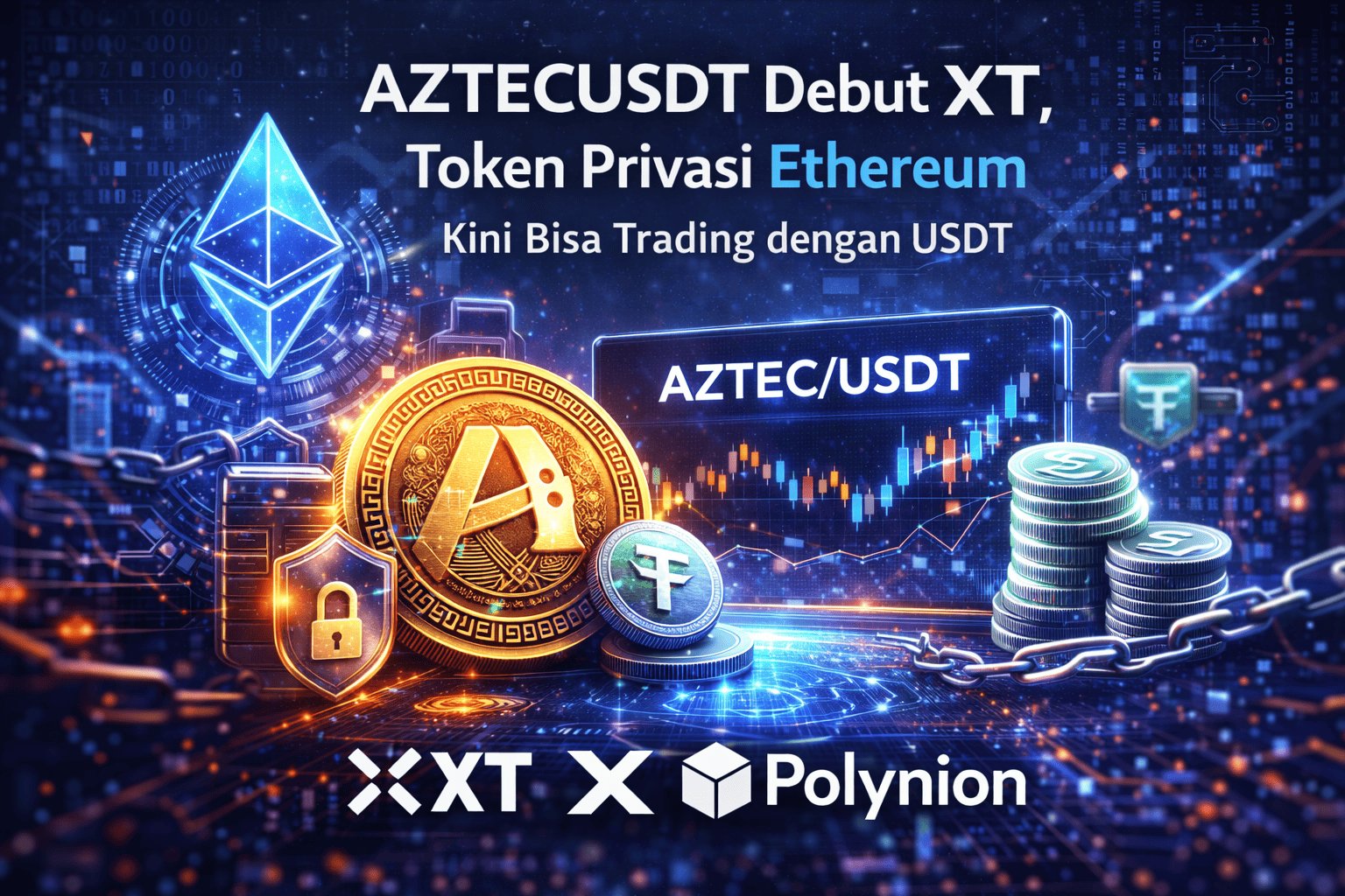 AZTECUSDT Debut XT, Token Privasi Ethereum
